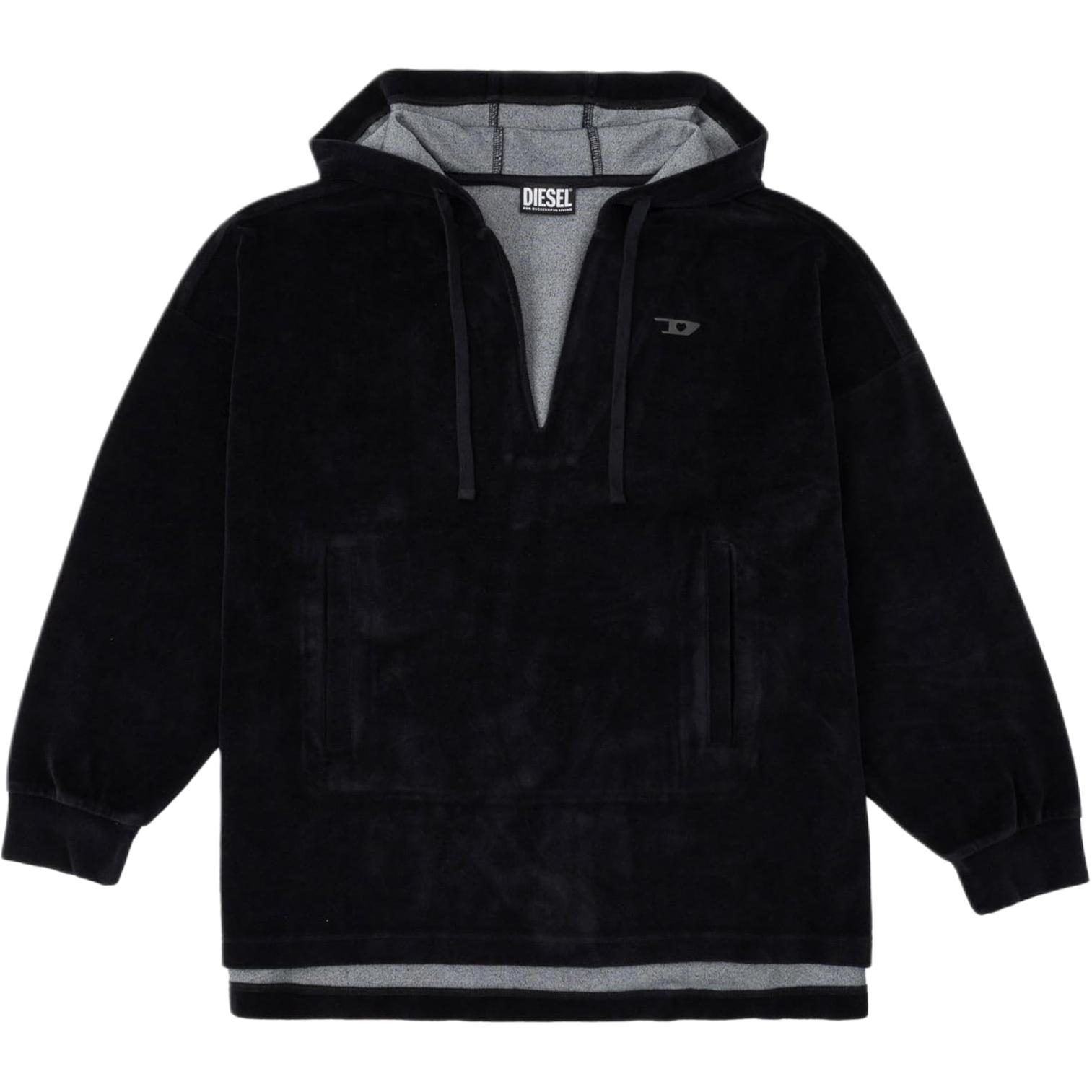 

Diesel Женская толстовка с капюшоном, черная, средней толщины