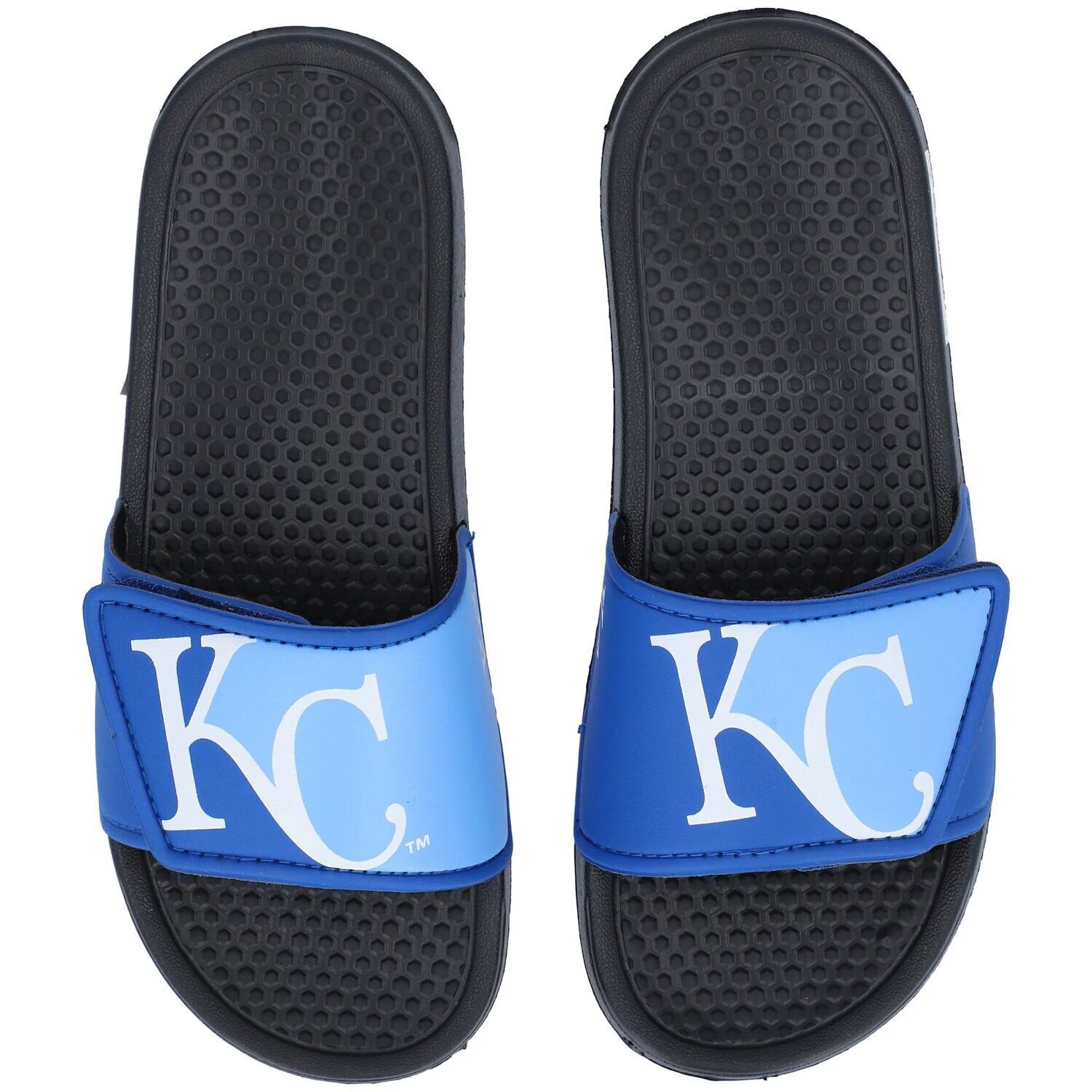 

Молодежные шлепанцы Legacy с большим логотипом FOCO Kansas City Royals с цветными блоками Unbranded
