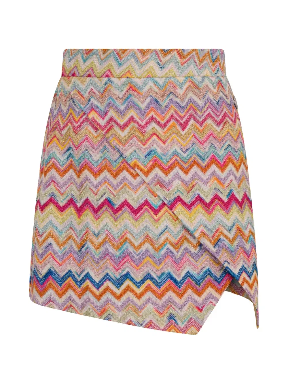 Юбка с узором зигзаг Missoni Kids, розовый