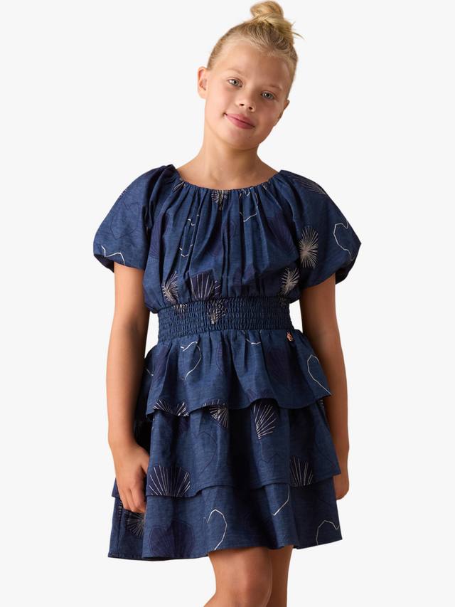 

Детское платье с рукавами-фонариками Angel & Rocket, Blue