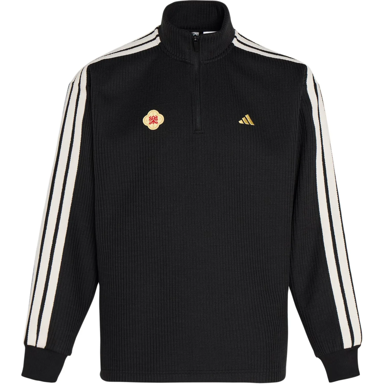 Полузастегивающийся свитер мужской Adidas, черный