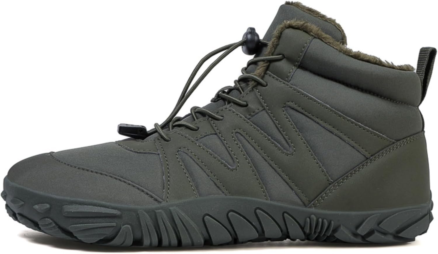 

Унисекс высокие ботинки на толстой подошве для снега, водонепроницаемые и теплые зимние ботинки с повышением, хлопковые туфли с флисовой подкладкой Azttoztto, зеленый