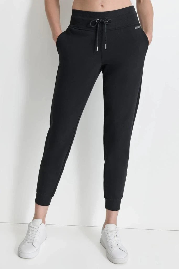 

Женские спортивные штаны Dkny Sport Jogger, черные, флисовые, с завязками на талии, FTS718 Dkny, черный