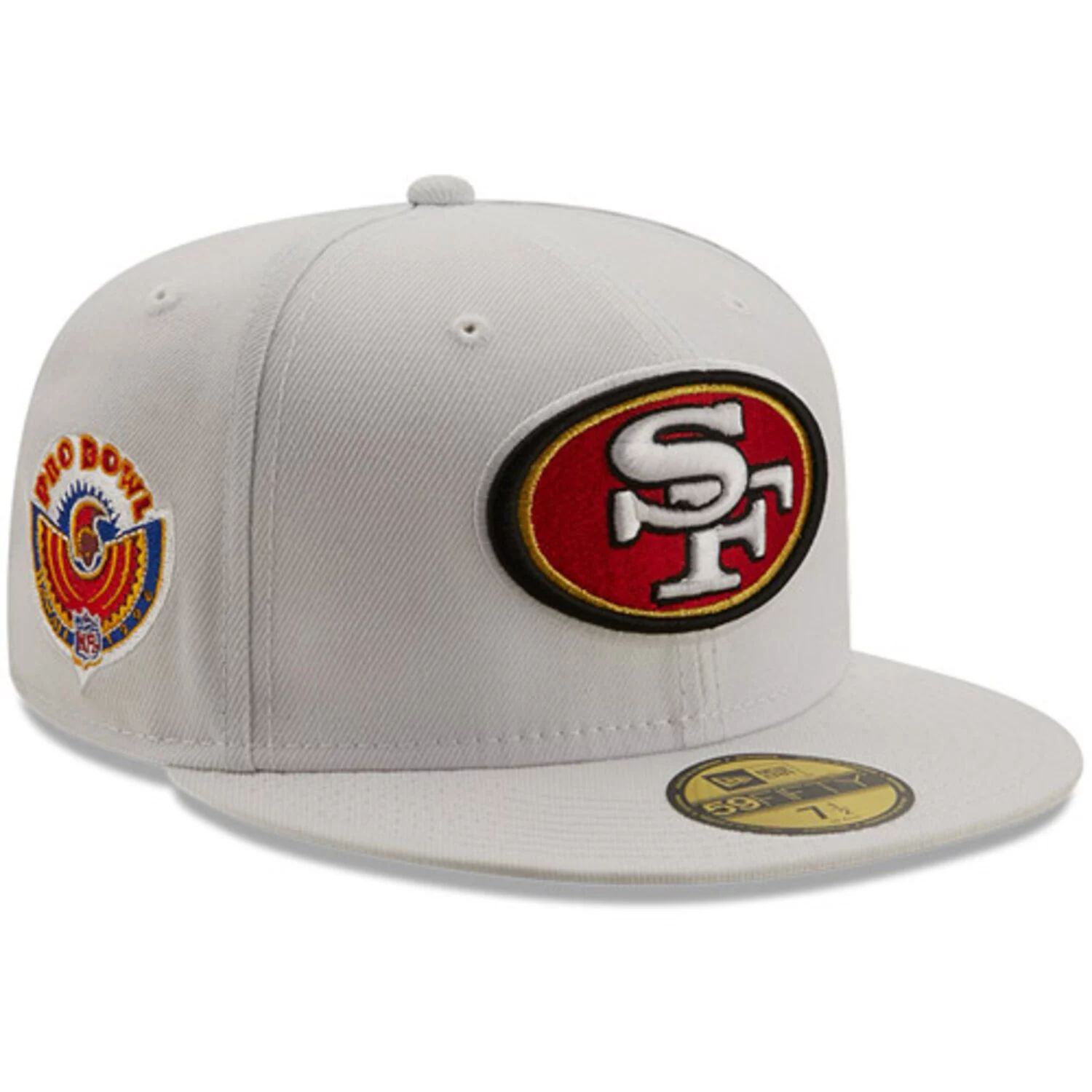 

Мужские белые кроссовки New Era San Francisco 49ers 1996 Pro Bowl Patch, красный козырек 59FIFY, облегающая шляпа