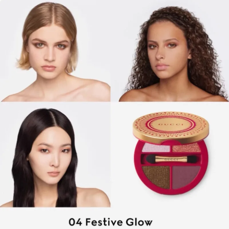 GUCCI Палетка теней для век Starry Infinity, рождественская лимитированная, легко растушевывается, #04 Festive Glow — фото 2