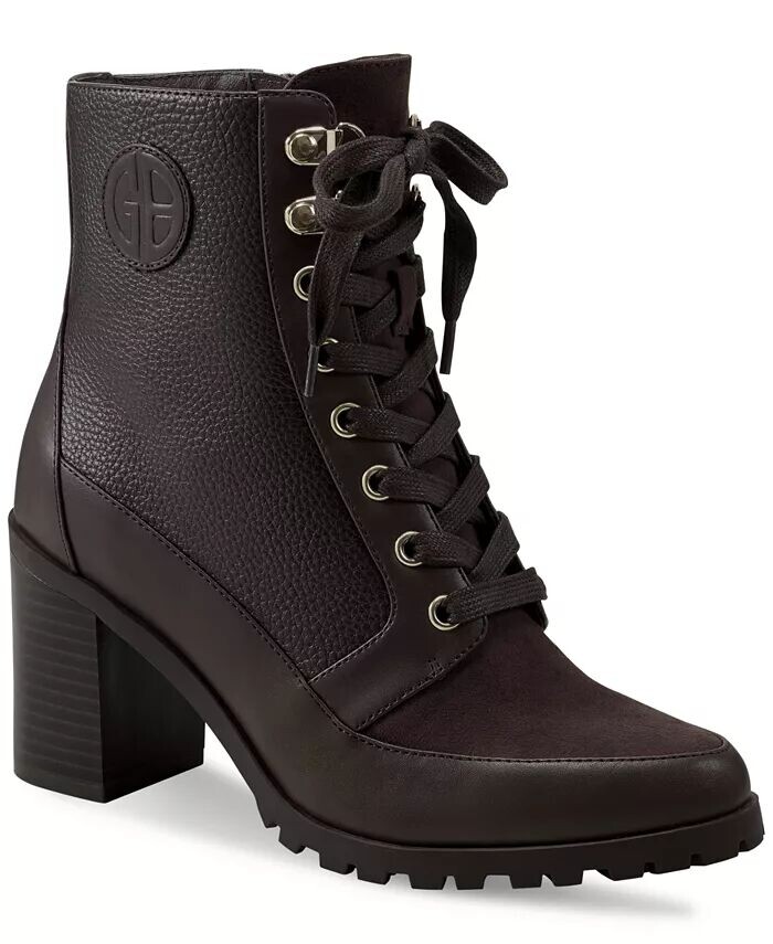 Женские ботильоны Keegann Memory Foam Lace Up Lug Sole Giani Bernini, коричневый