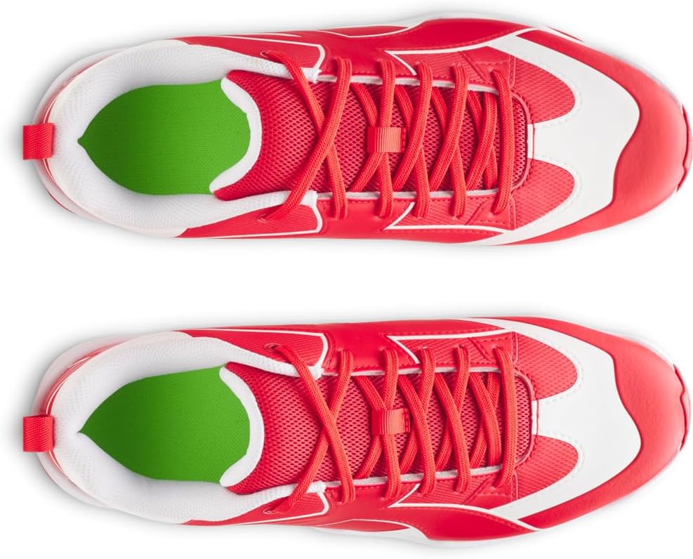 Under Armour мужские бейсбольные бутсы Leadoff Icon Low Rm, (600) Red/White/Red — фото 4