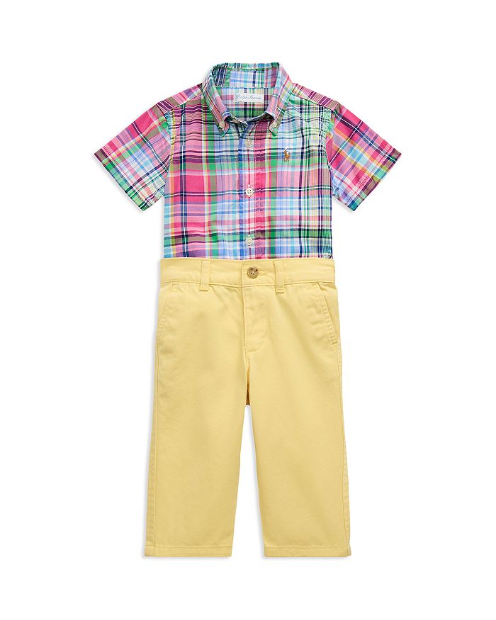 

Комплект из хлопковой рубашки Polo Boys и брюк чинос для малышей Ralph Lauren, мультиколор