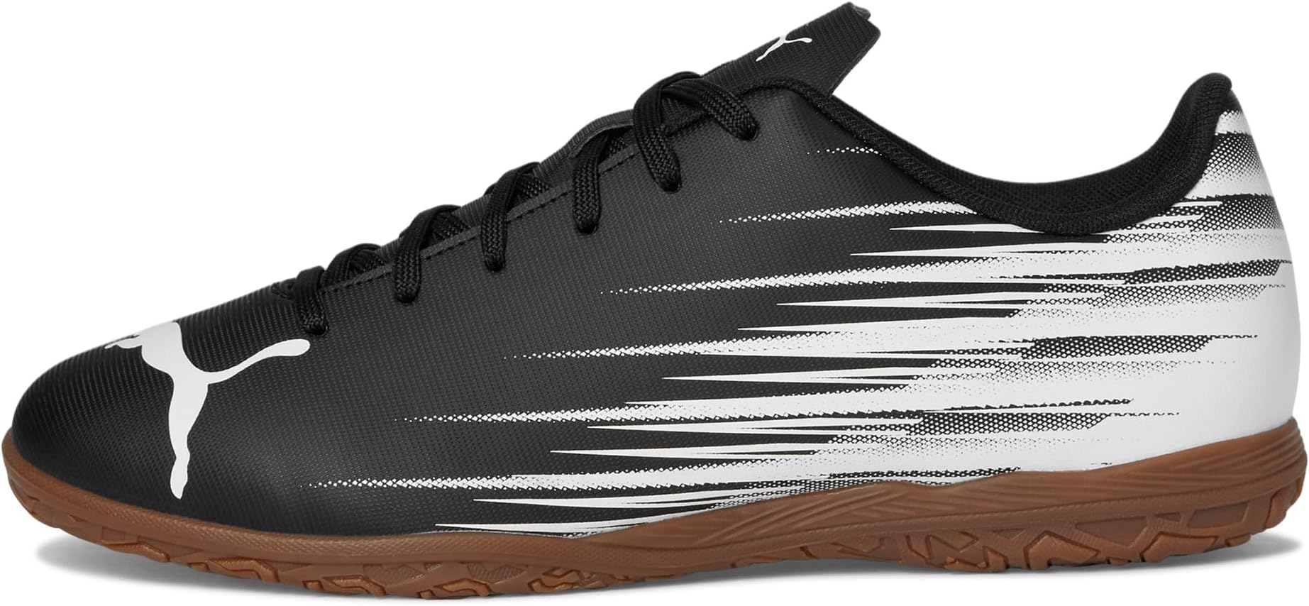 Кроссовки PUMA Attacanto Indoor Trainer Soccer Shoes, черный/белый — фото 4