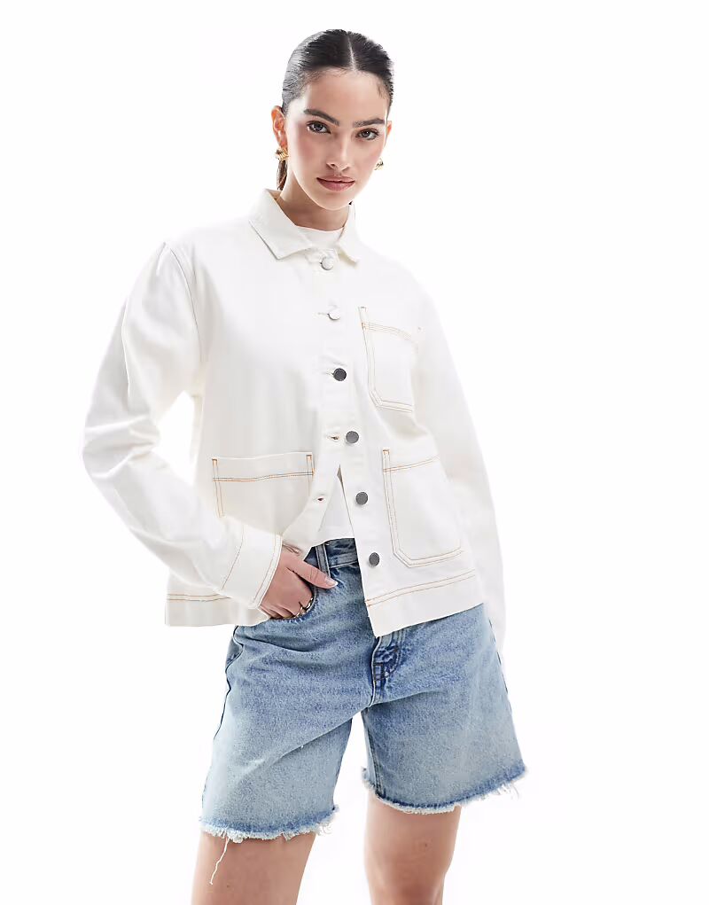 

Куртка Timberland Kempshire Denim Chore в цвете Vintage White