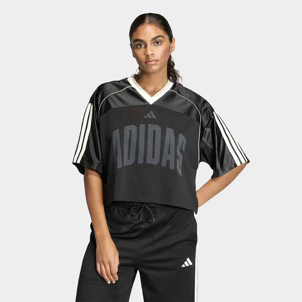 Женская сетчатая футболка Stadium чёрного цвета от Adidas