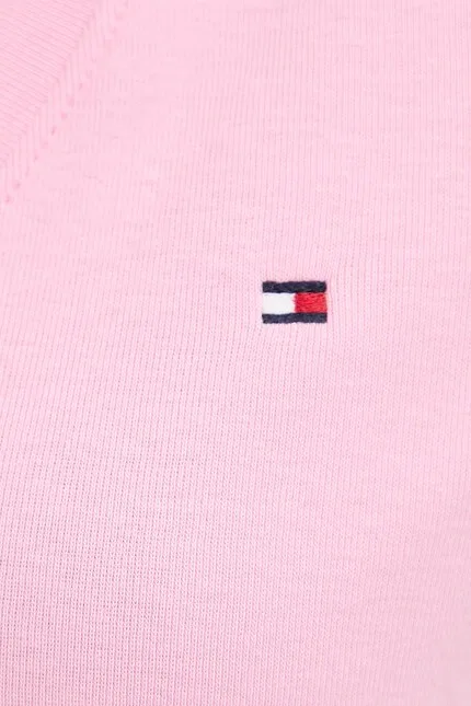 Футболка с коротким рукавом из хлопка Tommy Hilfiger, розовый — фото 4