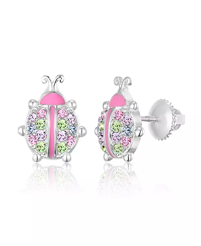 

Кристально белое золото с палладиевым покрытием серьги со шпилькой Chanteur