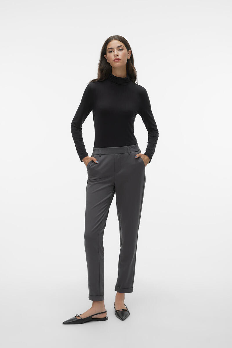 

Однотонные брюки с нормальной талией. Vero Moda, серый
