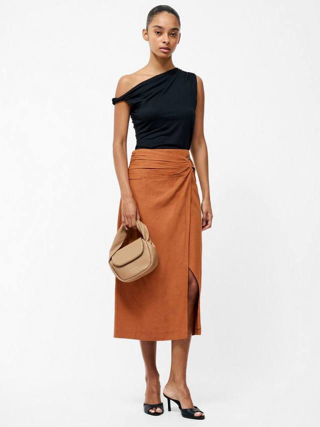 

Юбка миди Ariette с разрезом French Connection, Coffee Brown