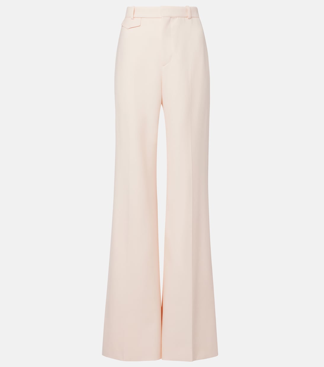

Брюки-клеш из габардина из чистой шерсти Chloé, Biscuit Pink