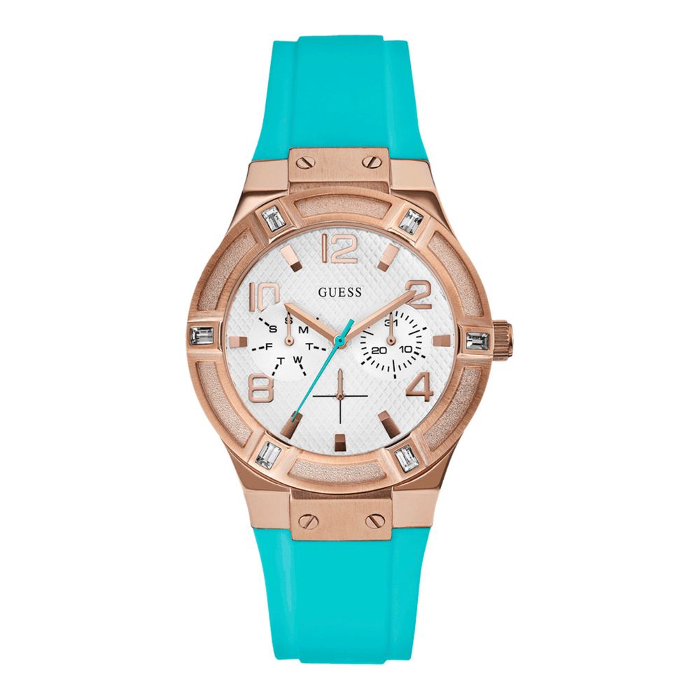 

Синие силиконовые часы GUESS
