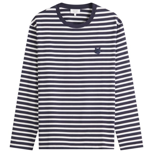 

Футболка Maison kitsune с длинными рукавами и нашивкой в виде головы лисы Maison Kitsuné, синий