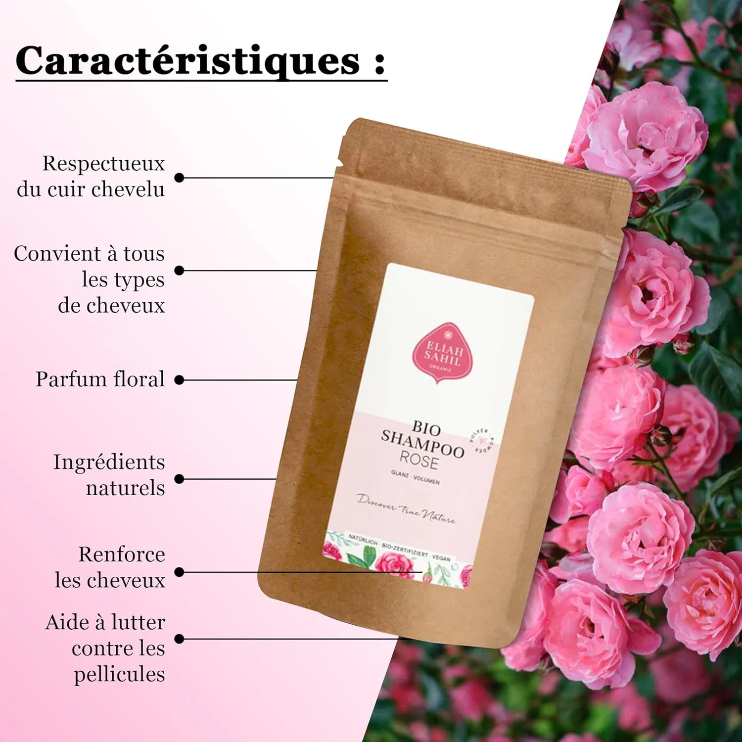 Органический порошковый шампунь «Rose Refill Pack» от ELIAH SAHIL Eliah Sahil — фото 2