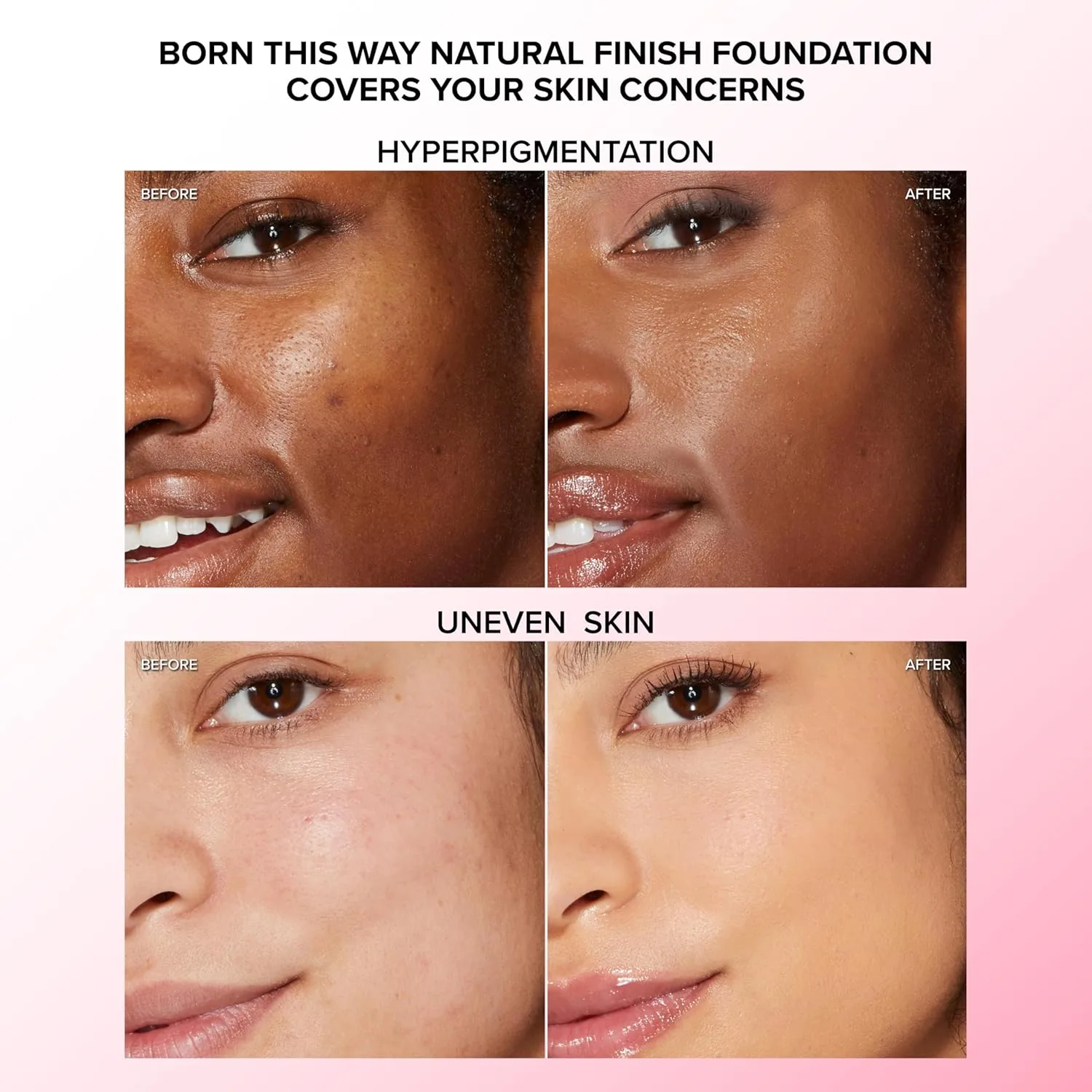 Тональный крем Too Faced Born This Way Natural Finish Longwear Liquid Foundation | Среднее и плотное покрытие | Увлажняющий + без масел, 27 Cocoa (Deepest with Neutral Undertones) — фото 3