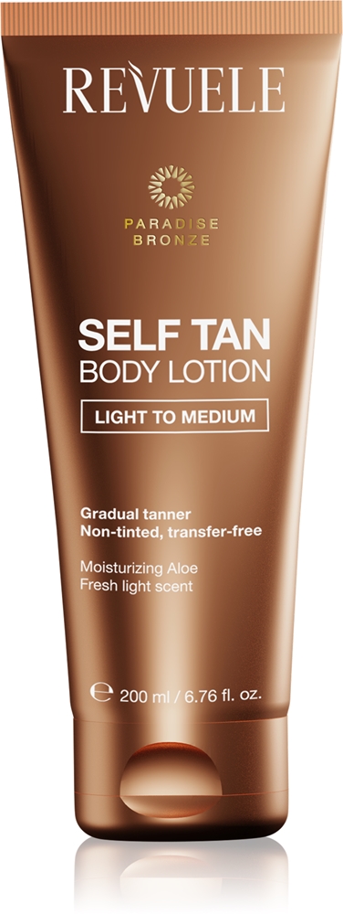 

Лосьон для автозагара Paradise bronze с постепенным эффектом Revuele, atspalvis light to medium 200 мл