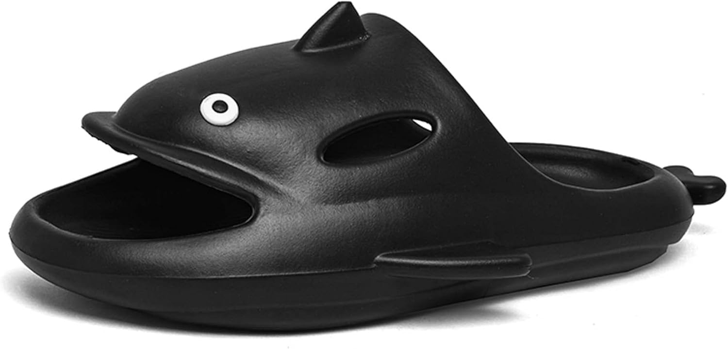 

Летние мужские модные шлепанцы из ЭВА, пляжная обувь, повседневная, дышащая, удобная, стойкая к износу, с противоскользящей подошвой, плоская пятка, удобные и легкие Generic, черный