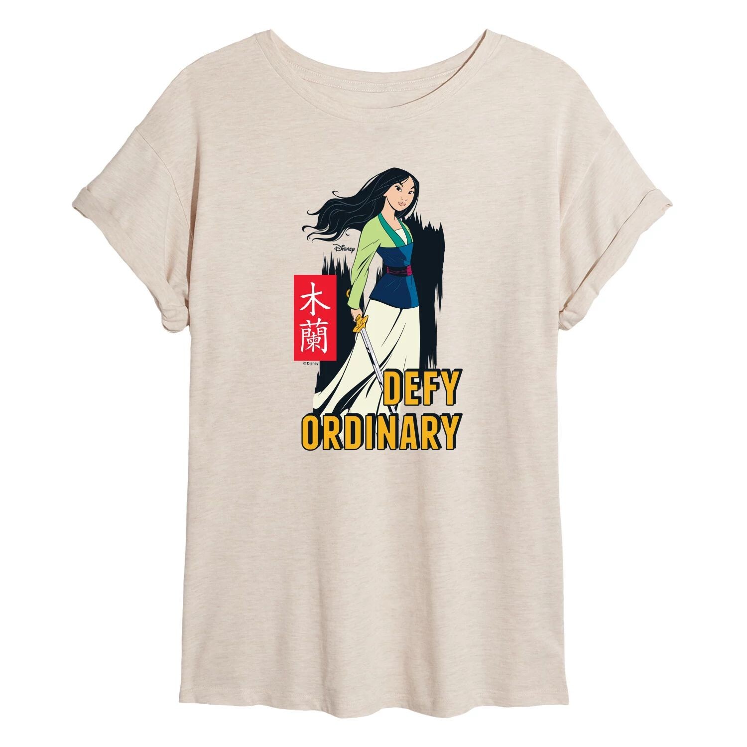 

Летящая футболка Disney's Mulan Juniors Defy Ordinary Licensed Character, бежевый