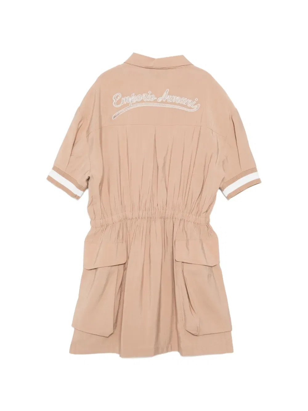 Платье с вышитым логотипом Emporio Armani Kids, коричневый — фото 2