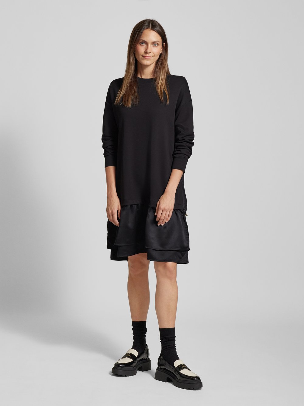 

Платье-свитер длиной до колена в двухслойном стиле JOOP!, черный