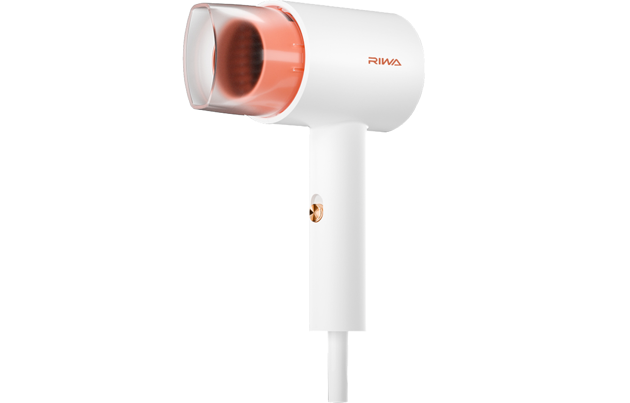 

Фен для волос 500W с термостатом RC 7105 Riwa, White & Orange