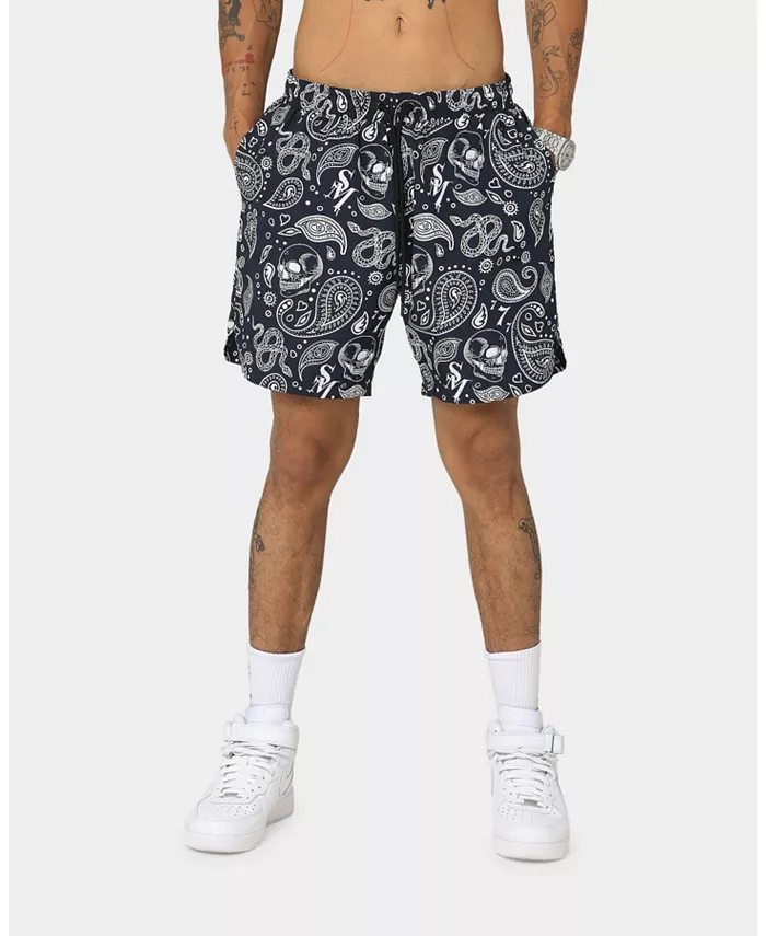 

Мужские пляжные шорты с узором пейсли и черепами Saint Morta, мультиколор