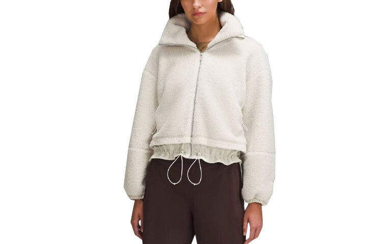 

Фактурная куртка с застежкой-молнией для женщин Lululemon, цвет Bone White/BONE