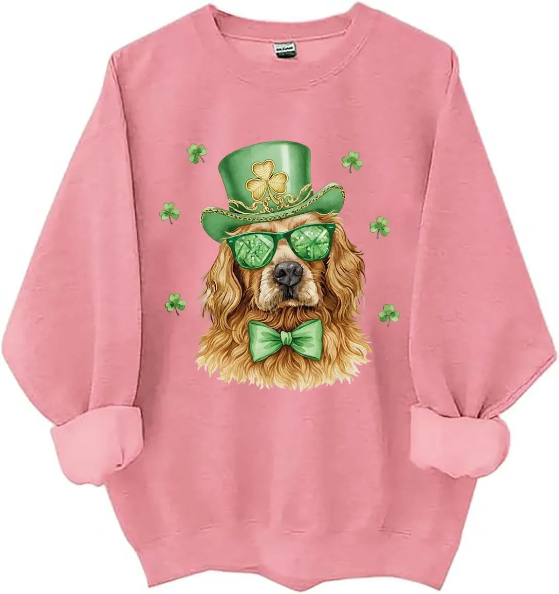 

Свитшут St Patrick Day с принтом золотистого ретривера Czbic