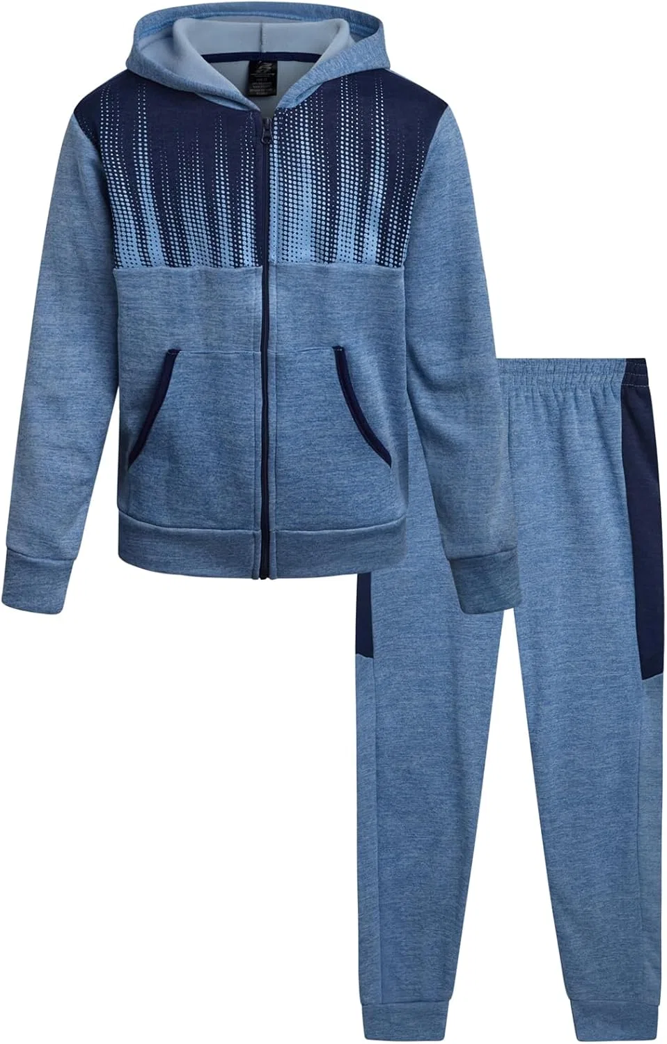 Детский спортивный костюм флисовый Pro Athlete, 2 предмета, Light Blue Colorblock