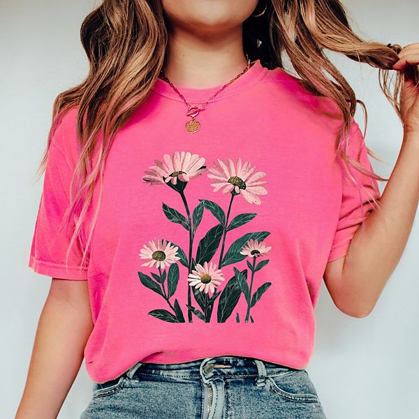 

Футболка с принтом в виде розовых ромашек, окрашенная в технике watercolor Simply Sage Market, Crunchberry, Розовый, Футболка с принтом в виде розовых ромашек, окрашенная в технике watercolor Simply Sage Market, Crunchberry