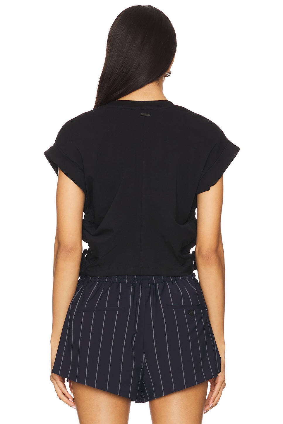 Mira сатиновая футболка Allsaints, black — фото 3