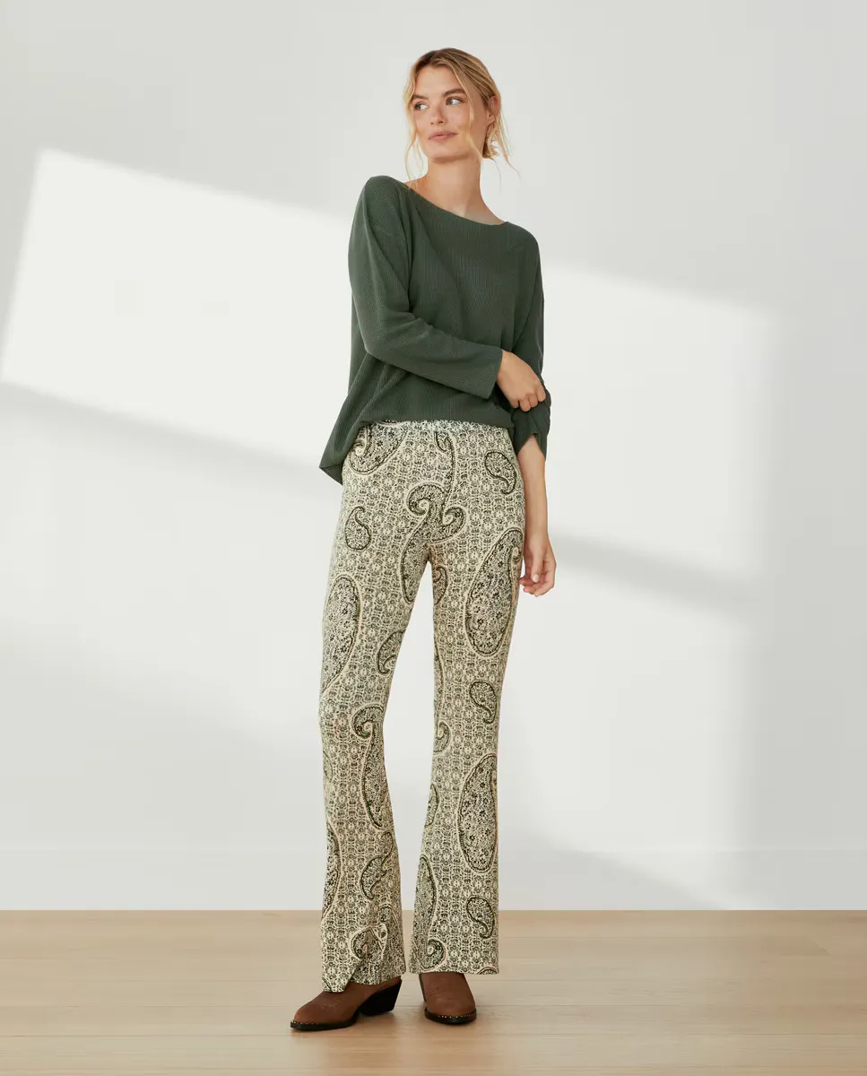 

Расклешенные трикотажные брюки Southern Cotton, зеленый
