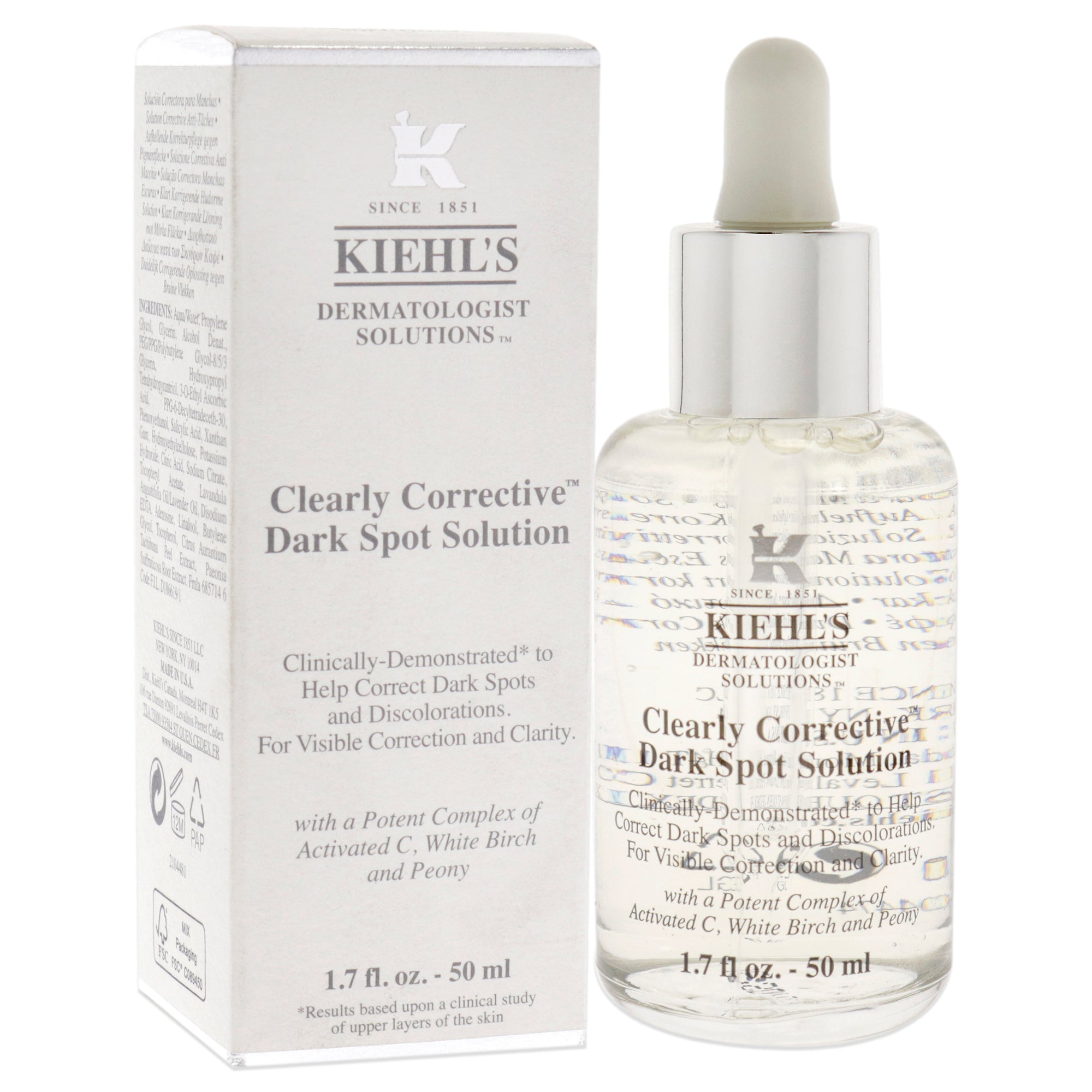 Корректирующее средство от темных пятен Clearly Corrective от Kiehls для мужчин и женщин - 1,7 унции средства от темных пятен Kiehls, 1.7 Oz — фото 3