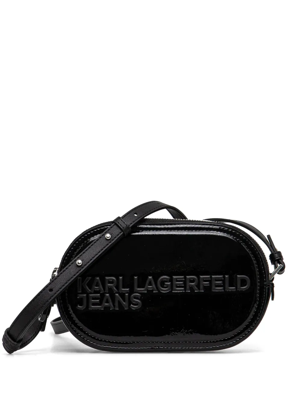 

Сумка через плечо с тисненым логотипом Karl Lagerfeld Jeans, черный