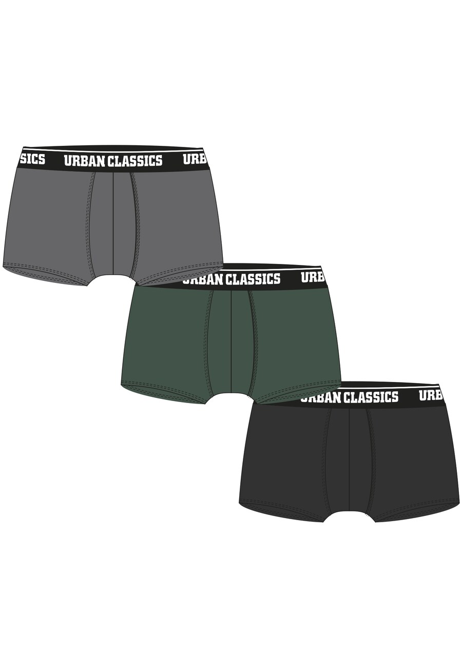

Боксеры Urban Classics, цвет Light grey/Dark green/Black