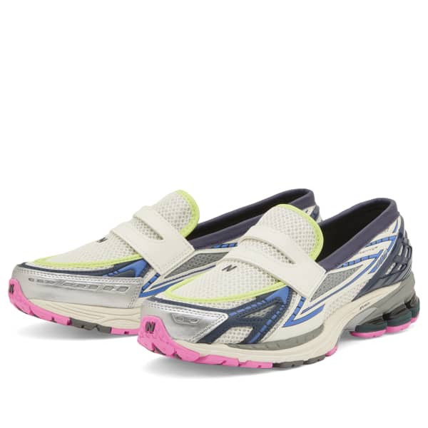 Кроссовки-Лоферы 1906 года New Balance, серебро metallic, nb темно-синий & розовый heat — фото 2