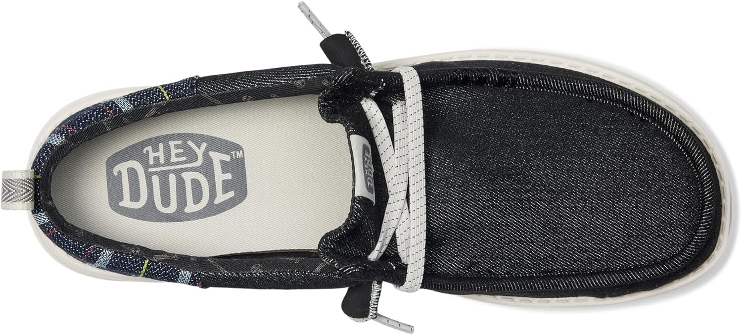 Кроссовки HEYDUDE Mens Wally Funk Striped Denim, серый — фото 2