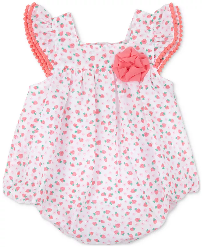 

Комбинезон для девочки с принтом клубники Baby Essentials, розовый