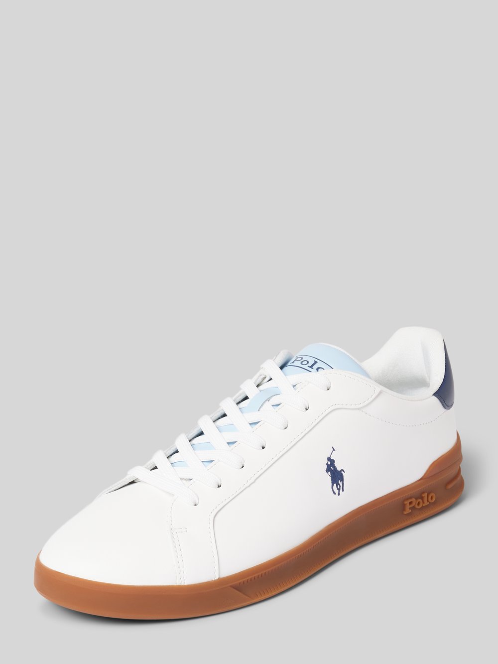 

Кожаные кроссовки с вышитым логотипом Polo Ralph Lauren, белый