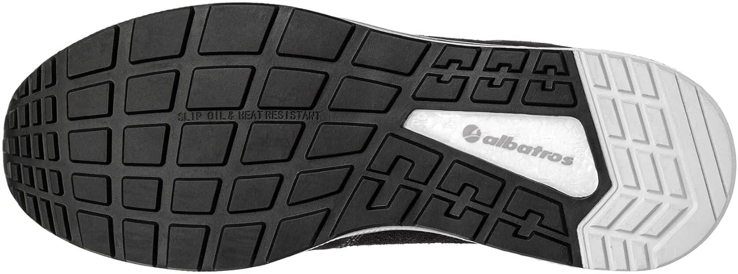 Ботинки ALBATROS Strength Black QL Low Work Shoe Safety Shoe S1P ESD HRO SRC имеют защитный колпак из стекловолокна, дышащие, нескользящие, без металлических деталей, мужские, черный — фото 4