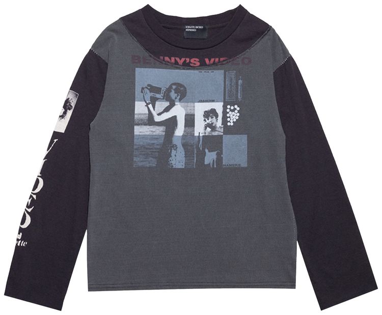 

Футболка Enfants Riches Déprimés Benny's Video Assemblage Long-Sleeve T-Shirt 'Faded Black', черный