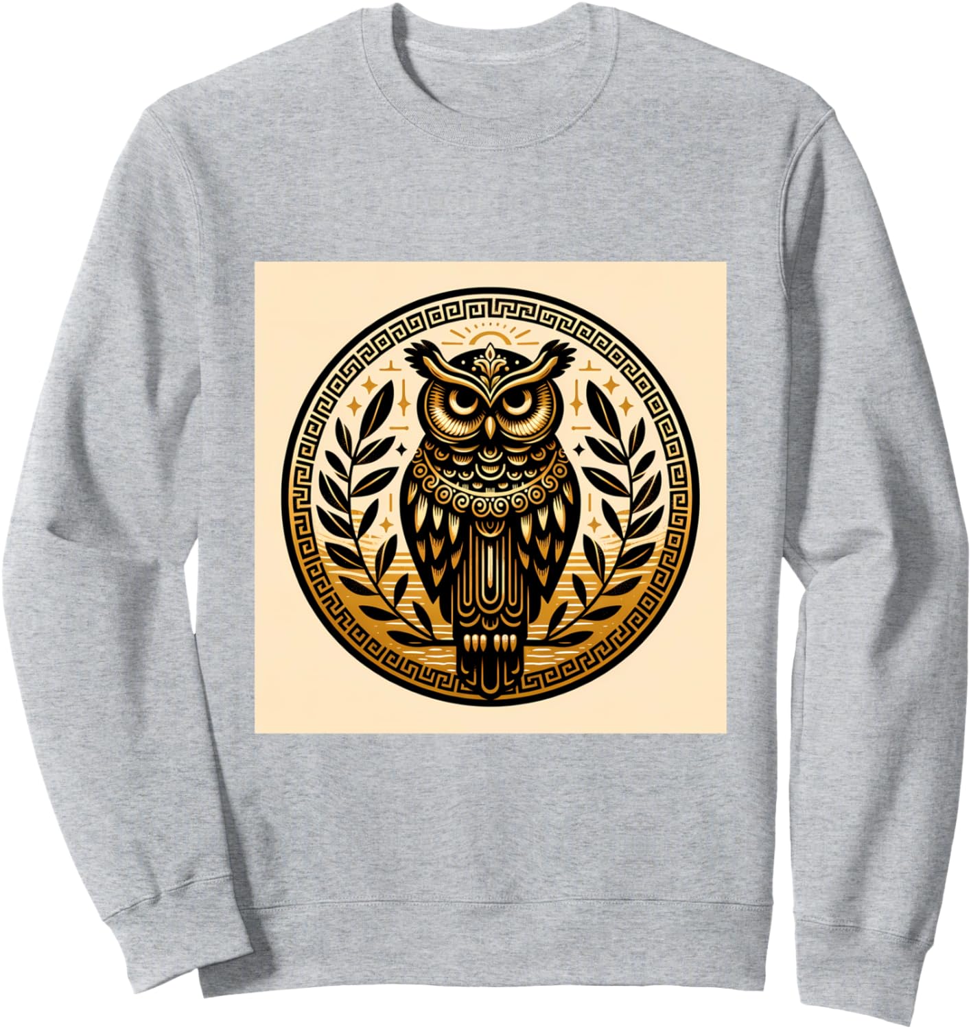 

Толстовка древнегреческая сова, яркая птица, гик, бохо, природа Owl Gifts And Shirts, серый