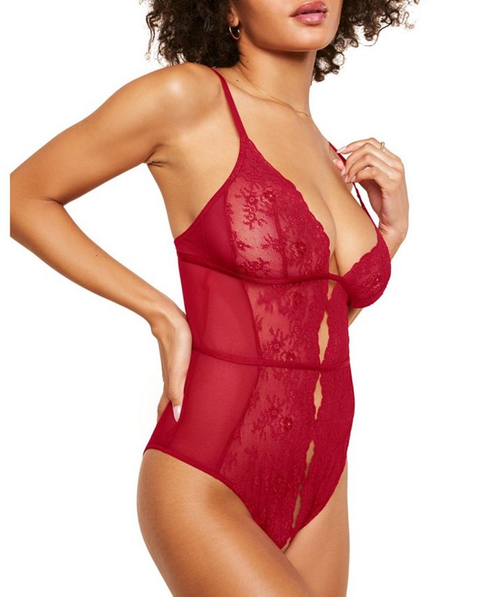 

Женское нижнее белье Rosie Crotchless Bodysuit Adore Me, красный