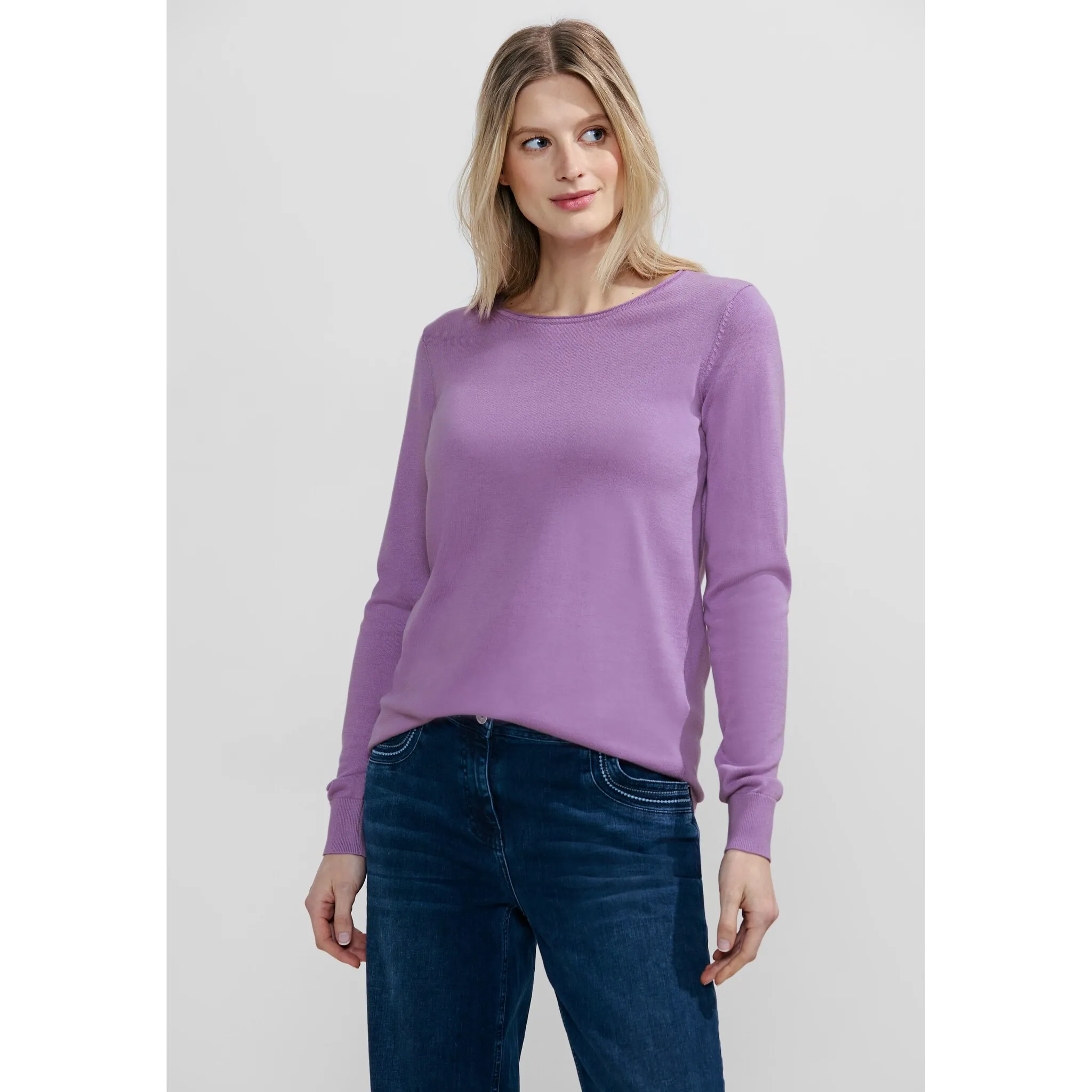 

Свитер Cecil с круглым вырезом, с круглым вырезом, цвет Sporty Lilac