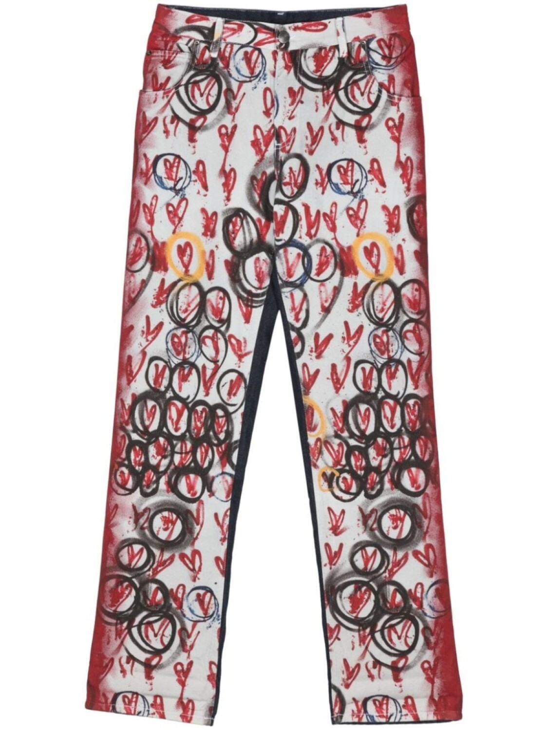 

Эксклюзивные джинсы с росписью от Charles Jeffrey Loverboy, серый